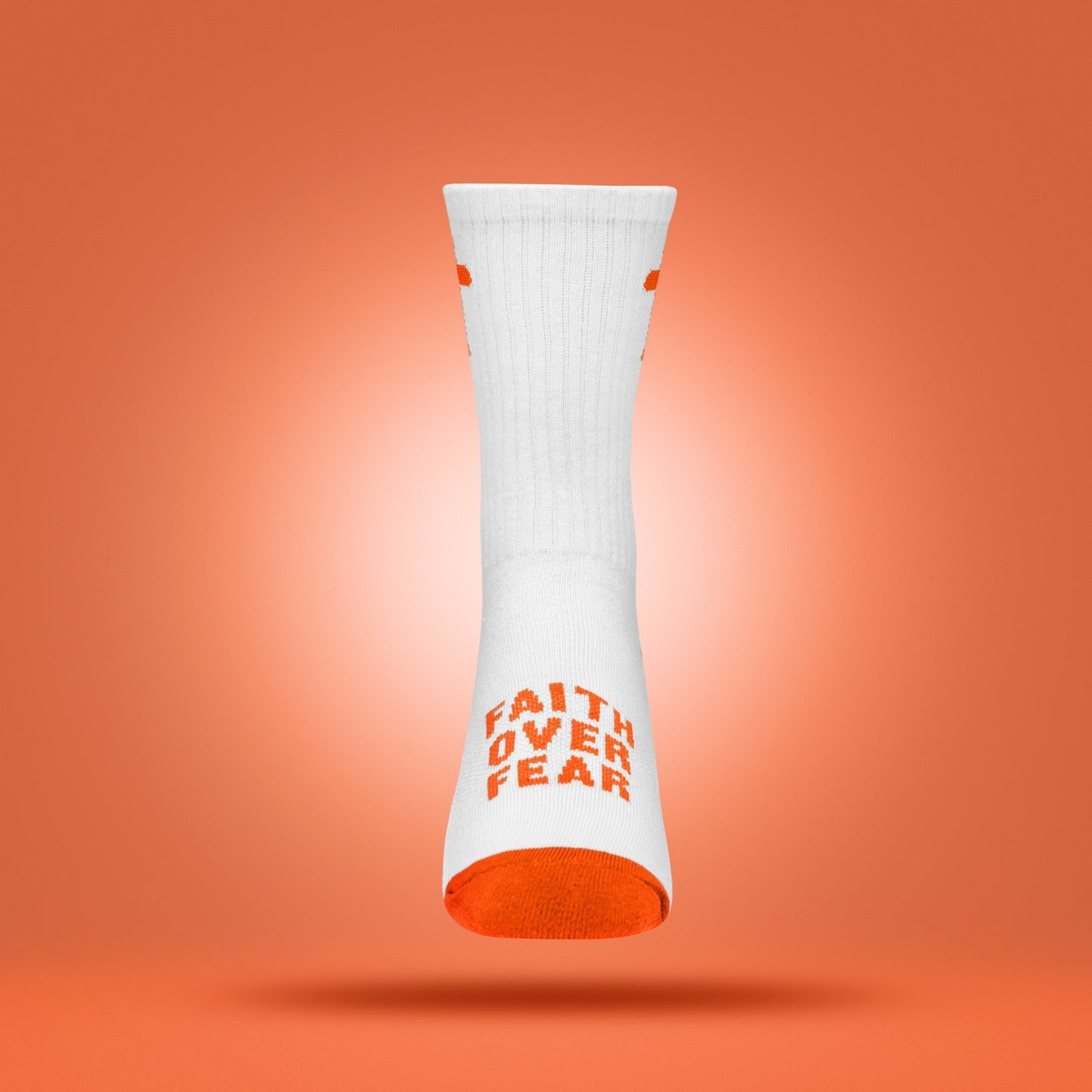 Faith Over Fear | White + Orange