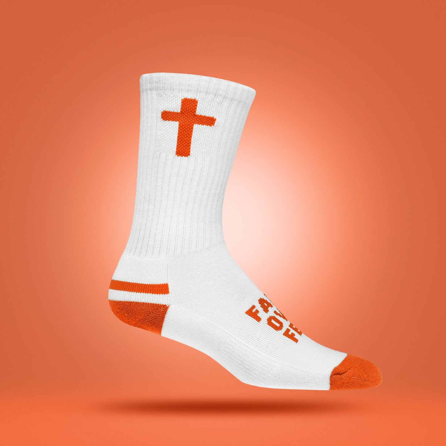 Faith Over Fear | White + Orange