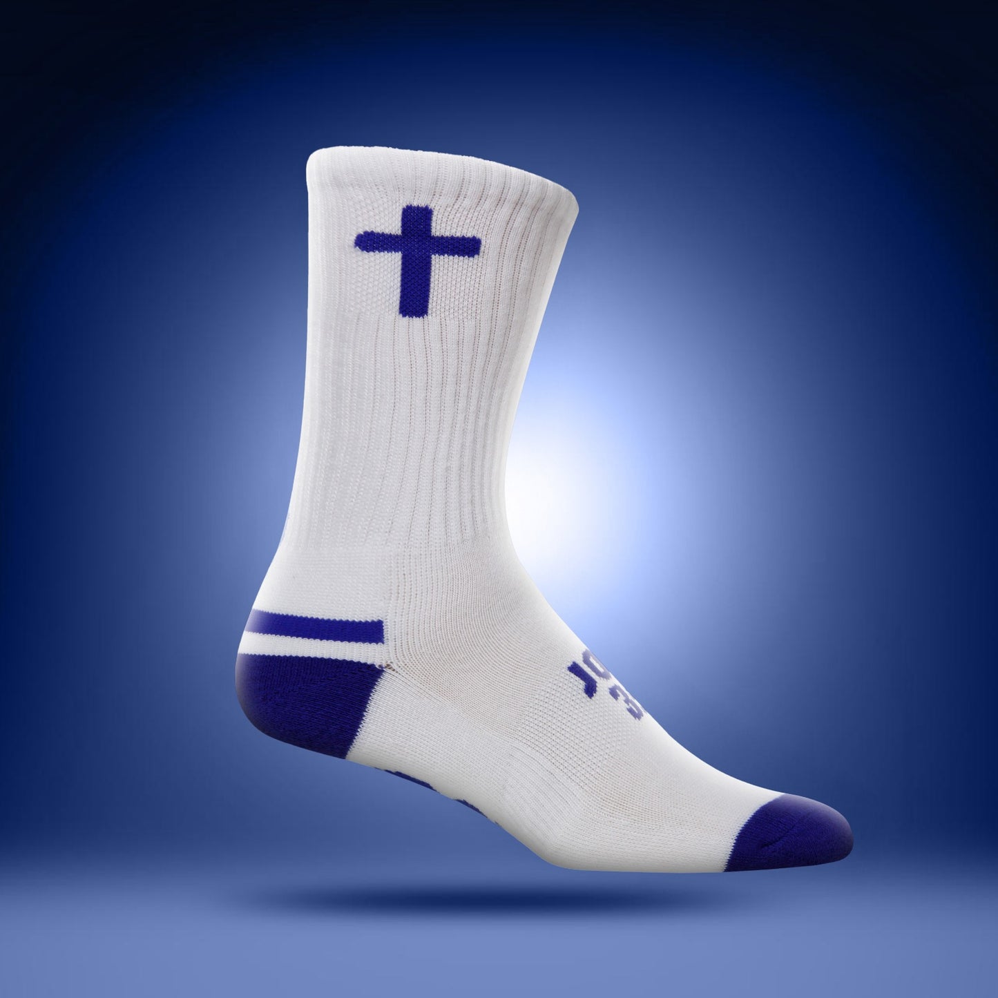 John 3:16 | White + Royal Blue