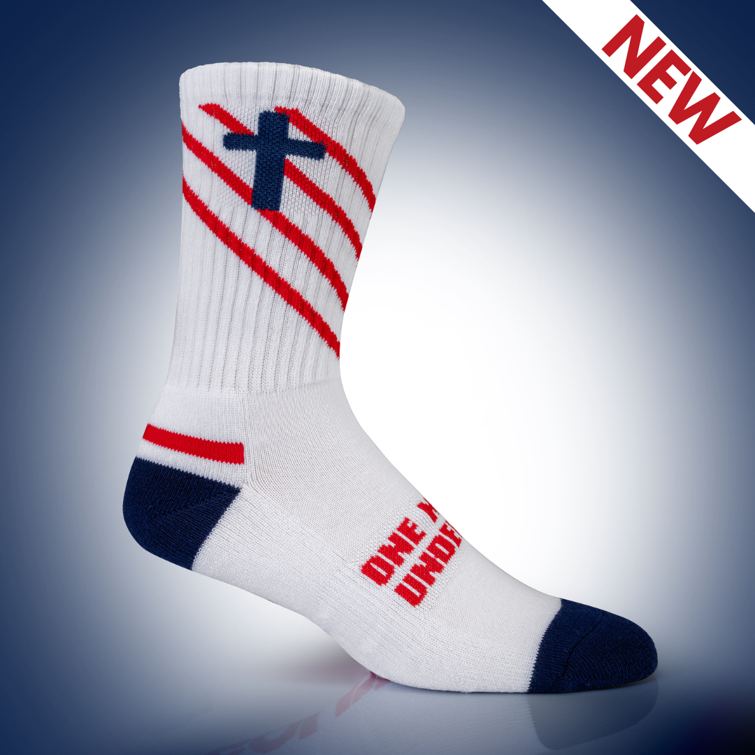 One Nation Under God | White + Red + Navy