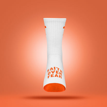 Faith Over Fear | White + Orange