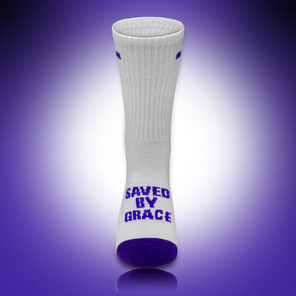 Saved by Grace | White + Purple