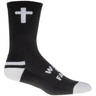 Pathos Walk in Faith Cross Socks in black and white from the side