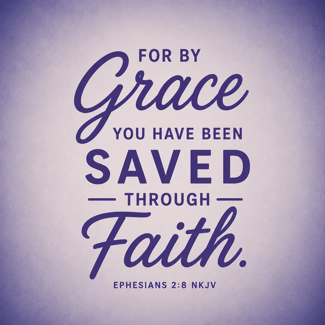 Saved by Grace | White + Purple