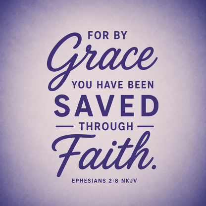 Saved by Grace | White + Purple